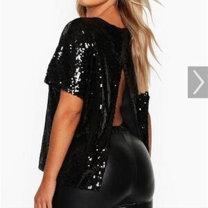 Boohoo Sequin top